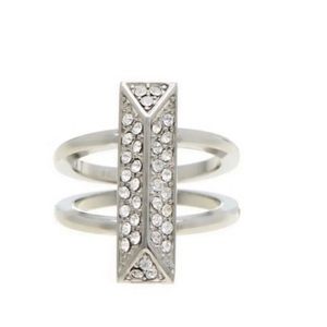 Rebecca Minkoff Crystal Pave Bar Ring
Size 7